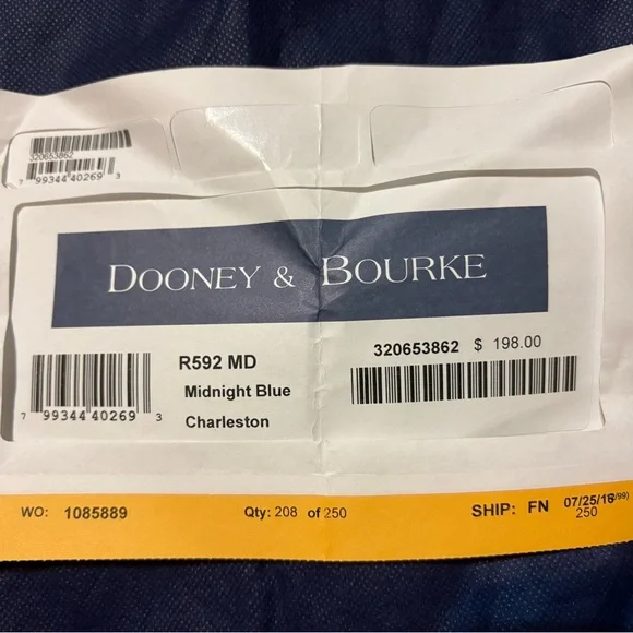 Dooney & Bourke Pebble Grain Leather Charleston Shopper - Midnight Blue - Picture 11 of 13